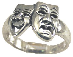 Sterling Silver Ring Size 5 9 Drama Masks S260 