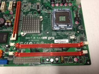 ECS Core 2 Quad Intel G41 FSB 1333 A V L MATX Motherboard G41T M V2 0