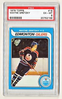 1979 Topps Wayne Gretzky Edmonton Oilers Rookie RC 18 EX MT PSA 6