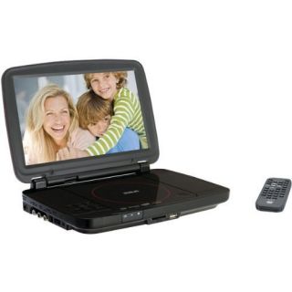 RCA DRC99310U Portable DVD Player   10 Display   Black   DVD R, CD RW