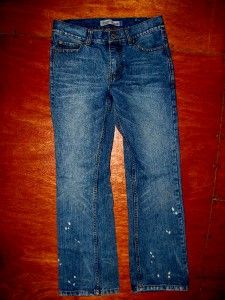 Aeropostale Splattered Driggs Slim Boot Cut Jeans Mens Size 27x28