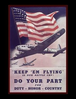 WWII US Battle CryKeep em flying War Effort