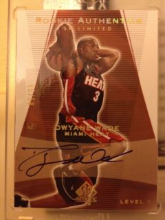 03 04 Dwyane Wade SP Authentic Rookie Gold Limited Auto 50