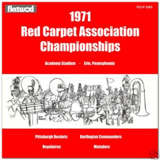1971 Red Carpet Drum Corps CD Matadors Rockets Commanders Guelph