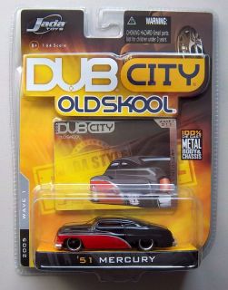 1951 MERCURY BLACK & RED DUB CITY OLDSKOOL Diecast Model Car
