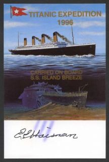 Edith E Haisman Brown Signed Postcard Titanic Survivor