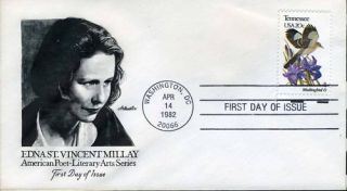 Edna St Vincent Millay 1982 Stamps Envelope