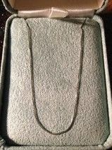  14k Solid White Gold Chain Necklace 19"