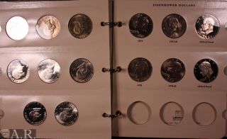 1971 1978 Eisenhower Dollar 30 Coin Set BU Proof Silver