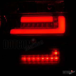  BMW E36 3 SERIES 2DR COUPE RED/ SMOKE LENS TAIL LIGHTS LED BRAKE LAMPS