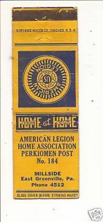 American Legion Perkiomen Post East Greenville PA MB