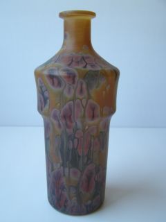 Israel Hand Painted Hebron Art Glass Vase Bottle