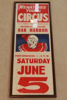 Vintage Wenatchee Youth Circus Poster Circus Memorabillia (Framed w