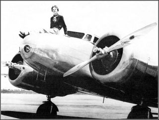Photo Amelia Earhart Atop Her Lockheed Electra In 1936 PR Photo