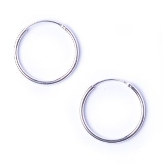 Sterling Silver Hoops 1 mm Earrings Pair Small Medium Large All Sizes