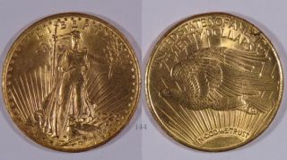 1925 $20 Twenty Dollar Gold Saint Gaudens Double Eagle Gold Coin #144
