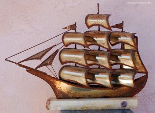 Mid Century Eames Jere Style Sail SHIP Boat Sculpture