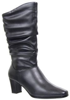 Easy Street Softie Boot Leather Womens Boots Dress Mid Heel Sz