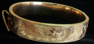 Victorian 1930s Dunn Brother Gold Over Sterling Floral Design