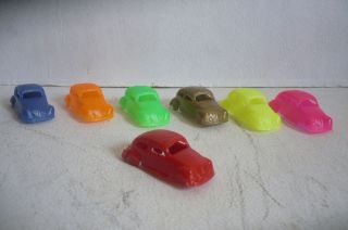 Mexican VW Beetle´s Lot of 7 Plastic Toy Car Made in Mexico