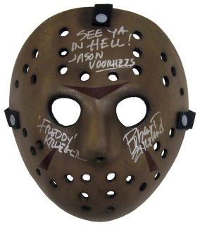 Robert Englund Freddy Krueger Signed To Jason Voorhees Mask ASI Proof