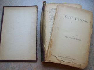 vintage book east lynne by mrs henry wood