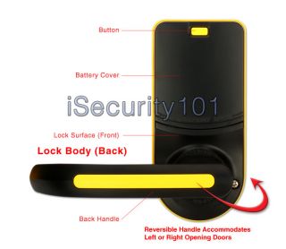 New Adel LS922 Black LS9 Biometric Fingerprint Password Door Lock L R