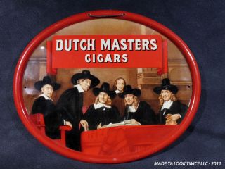 VINTAGE DUTCH MASTERS CIGARS TIN ADVERTISING SIGN A Rare Beauty