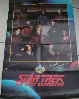 RARE Star Trek The Next Generation Autographed Poster