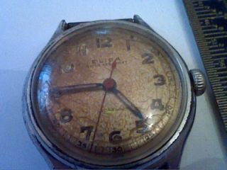 Vintage 17 Jewel Elida Incabloc Red Sec Hand Watch 4FIX