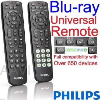 Philips SRC2063WM Universal Remote Control for Blu Ray DVD Player DVDR