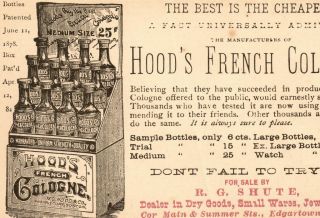  French Cologne Perfume R. Shute Edgartown, MA Victorian Trade Card
