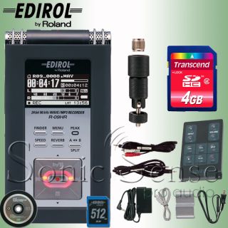 Edirol Roland R09HR Voice Recorder Cables Adapter 4GBSD