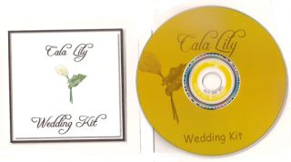Delux Cala Lily Theme Wedding Invitation Kit on CD