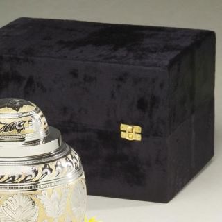Dynasty Brass Cremation Urn   Polished Chrome   