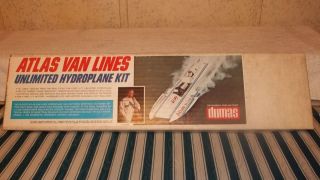 18 Dumas Atlas Van Lines U 71 RC Hydroplane Boat Kit Complete Box BILL