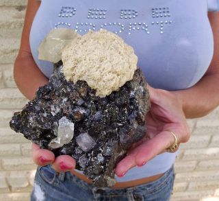  OS Barite Fluorite on Sphalerite from Elmwood Mine in Tennessee