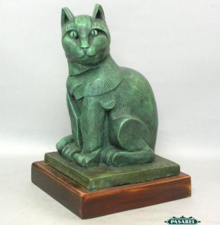 Eliezer Weishoff Bronze Cat Sculpture Israel 1950s