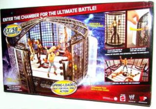 NIB WWE WRESTLING ELIMINATION CHAMBER PLAYSET with 4 CHAMBER PODS