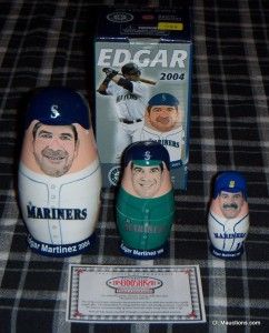 Edgar Martinez Seattle Mariners Baseball Collectible Nesting Dolls