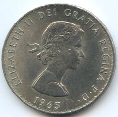 Great Britain 1965 Elizabeth II Churchill Coin