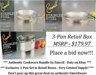 Emeril Lagasse Emerilware All Clad Stainless Steel Cookware   NEW 
