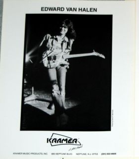 Edward Eddie Van Halen Kramer Guitar 8 5 x 11 Promo B W