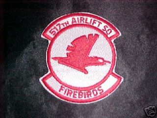 USAF 517 as C 17 C 12 Firebirds Elmendorf Velcro Patch