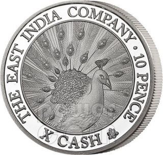CASH East India Company Silver Coin 10 Pence Saint Helena Ascension