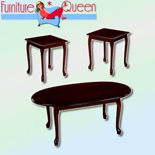 Piece Cherry Coffee Table 2 End Tables Set New 2213 CH