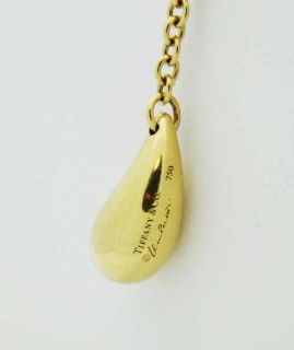 Tiffany Co  elsa Peretti 18K Yellow Gold Teardrop Lariat Lasso Chain