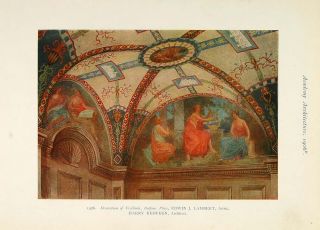1906 Edwin J. Lambert Ceiling Balfour Place Print   ORIGINAL