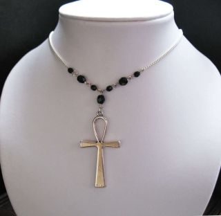Ankh Cross Pendant Necklace Egyptian Goth Pagan