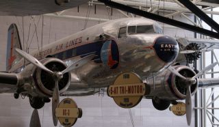 An Eastern Air Lines DC 3 , on display in the National Air and Space